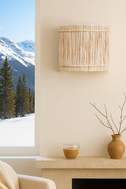 Bamboo Wall lamps For Living Room | Rattan Wall scones | Wicker Wall Lamps | Cane Wall Scones - Shanaya by Akway - Image 4