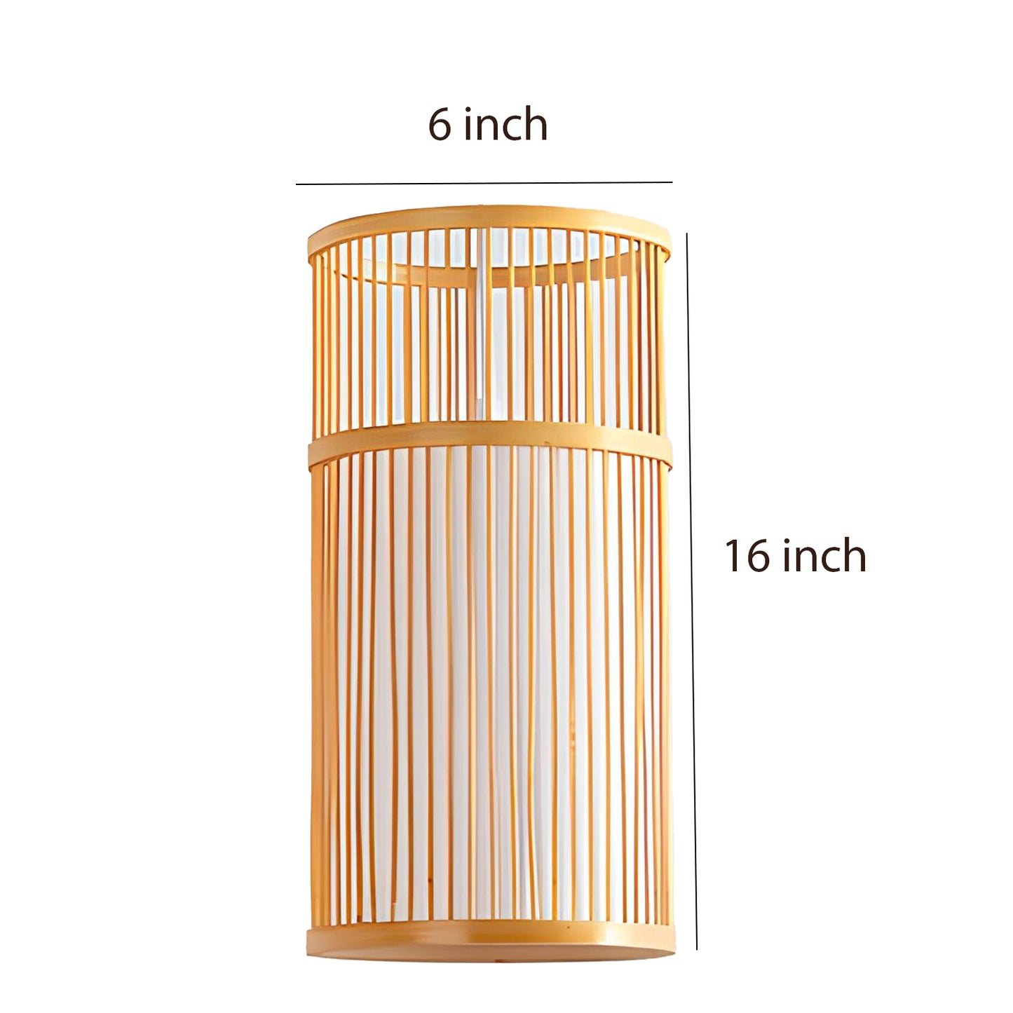 Bamboo Lamp for Living Room | Rattan Pendant light | Cane ceiling light - Srinidhi