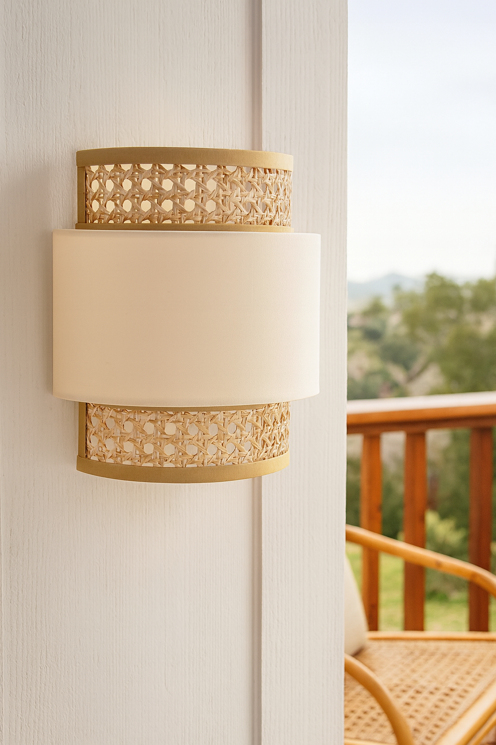 Bamboo Wall lamps For Living Room | Rattan Wall scones | Wicker Wall Lamps | Cane Wall Scones - Taara by Akway - Image 5