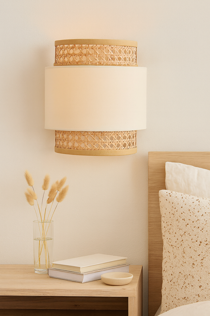 Bamboo Wall lamps For Living Room | Rattan Wall scones | Wicker Wall Lamps | Cane Wall Scones - Taara by Akway - Image 3