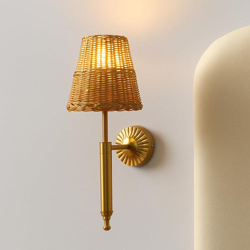 Rattan Wall Sconce for Kitchen | Wicker Wall Light - Hema