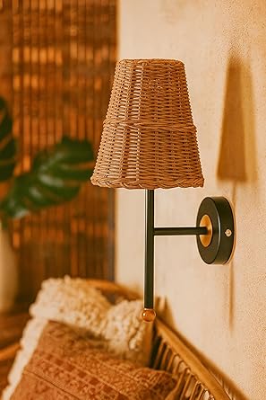 Bamboo Wall Lamp For Living Room | Rattan Wall Light - Geetika by Akway