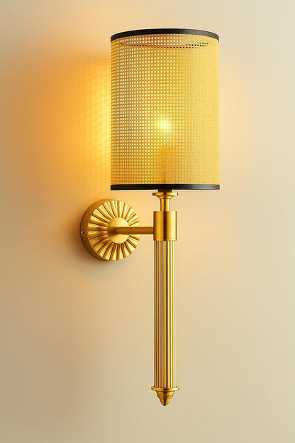 Bamboo Wall Lamp For Living Room | Rattan Wall Light - Alka by Akway
