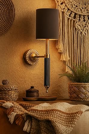 Modern Wall Light For Living Room | Antique Brass Finish Lamp - Osha by Akway