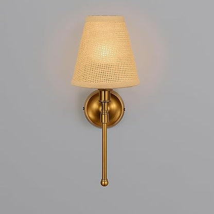 Bamboo Wall lamp for Living Room | Rattan Pendant light | Cane Webbing Wall Lamps- Alletta by Akway