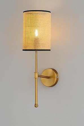 Cane Wall Light For Living Room | Bamboo Wall Lamp - Anika by Akway