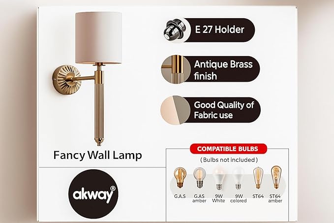 Modern Wall Lamp For Living Room | Decorative Wall Light - Julia by Akway