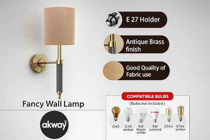Jute Wall Lamp For Living Room | Jute Wall Light - Ojasvi by Akway