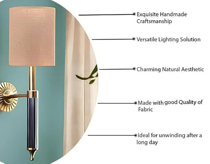 Jute Wall Lamp For Living Room | Jute Wall Light - Ojasvi by Akway