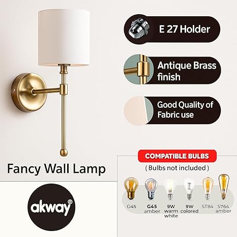Wall Lamp For Living Room | Vintage Wall Light - Jhalak by Akway