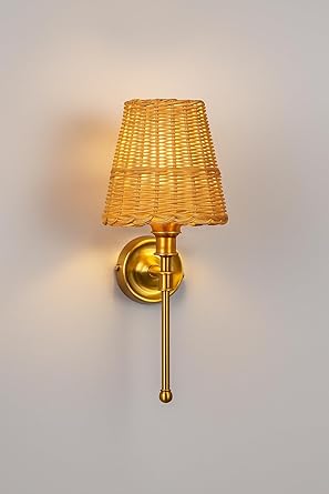Rattan Wall Lamp For Living Room | Cane Wall Lamp - Janya by Akway