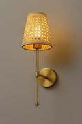 Cane Wall Light for Kitchen | Bamboo Wall Lamp - Janaki