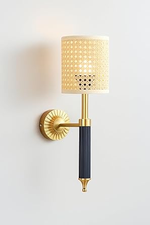 Rattan Wall Lamp For Living Room | Rattan Wall Light - Nisha by Akway
