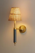 Cane Wall Lamp for Living Room | Wicker Wall Sconce - Odika