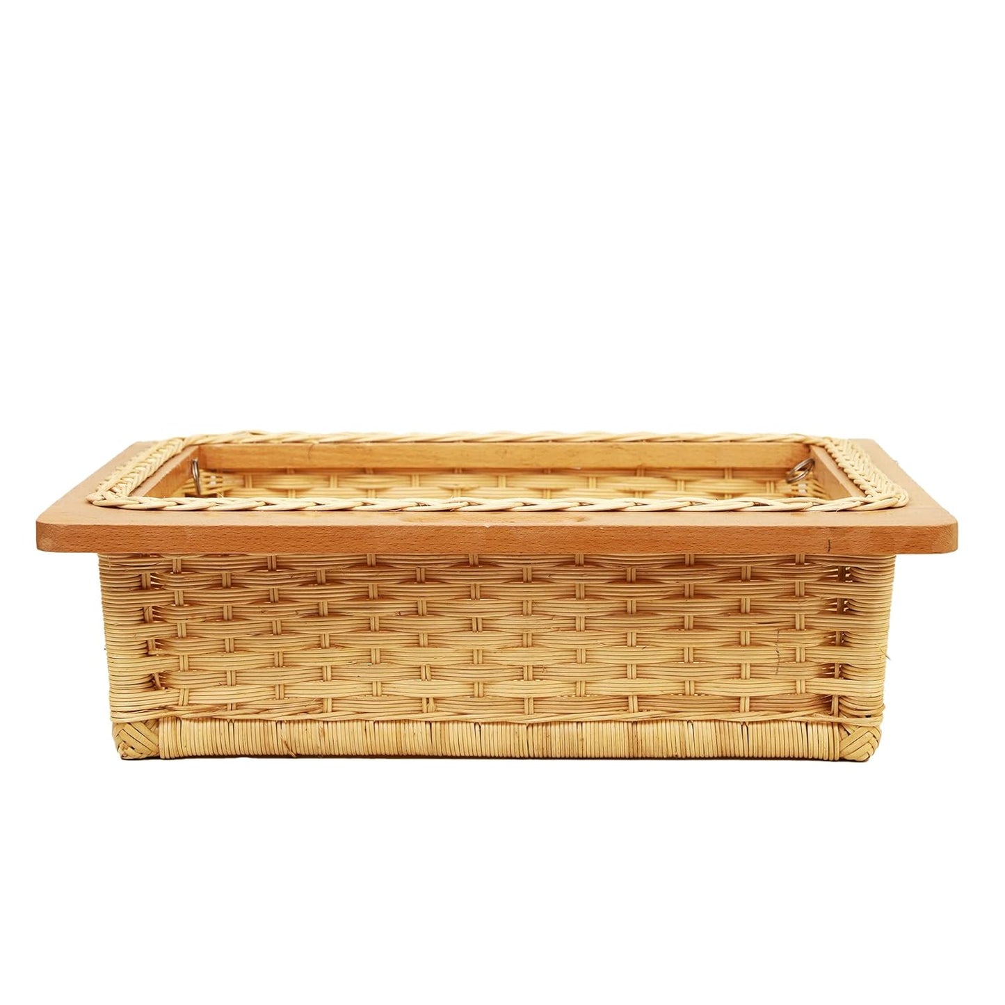 Wicker Basket for Kitchen | Bamboo Basket 21 x 20 x 8 - Sanika - Akway