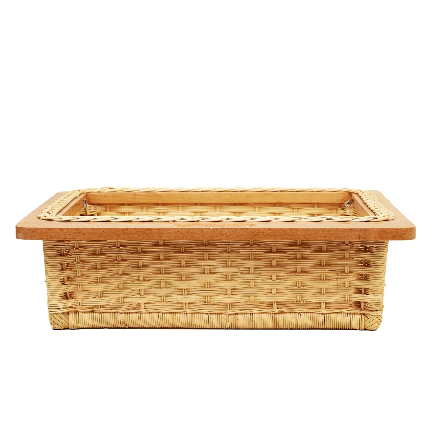 Wicker Basket for Kitchen | Bamboo Basket 21 x 20 x 8 - Sanika - Akway