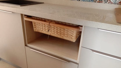 Wicker Basket for Kitchen | Bamboo Basket 21 x 20 x 8 - Sanika - Akway