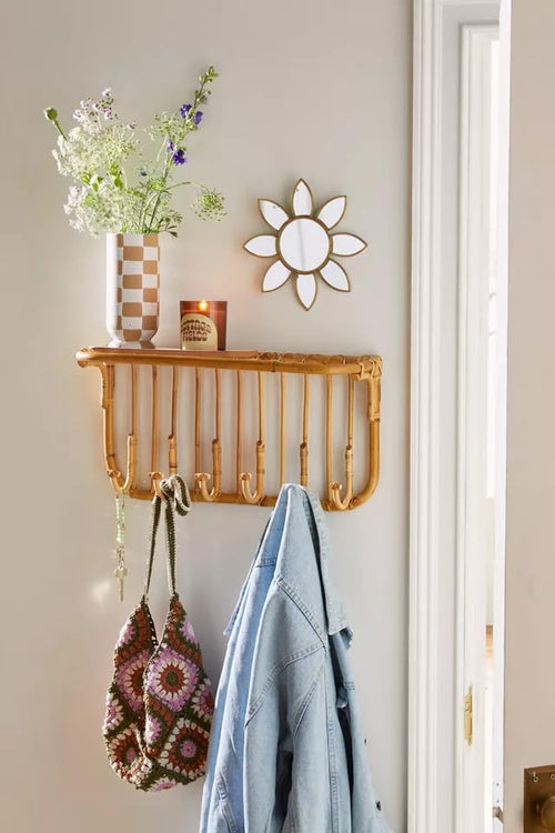 Rattan Bamboo Wall Hook for Entryway - Kaveri