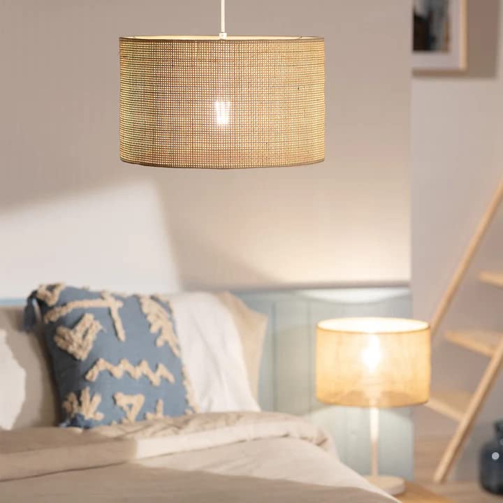 Bamboo Hanging lamp for Living Room | Rattan Pendant light | Cane ceiling light -Amania - Akway Home > Pendant Lights (Image 