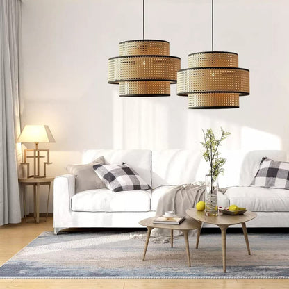 AKWAY Creative Rattan Weaving Lamps Hanging Lampshade - Akway