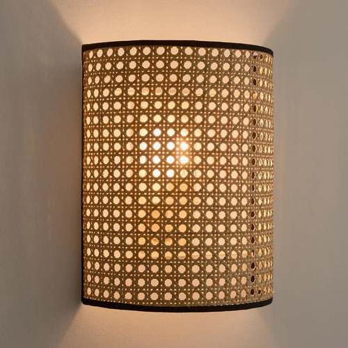 Bamboo Wall Sconce for Kitchen | Cane Wall Light - Athena