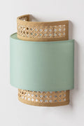 Rattan Wall Lamp for Study Room | Wicker Wall Sconce - Auria