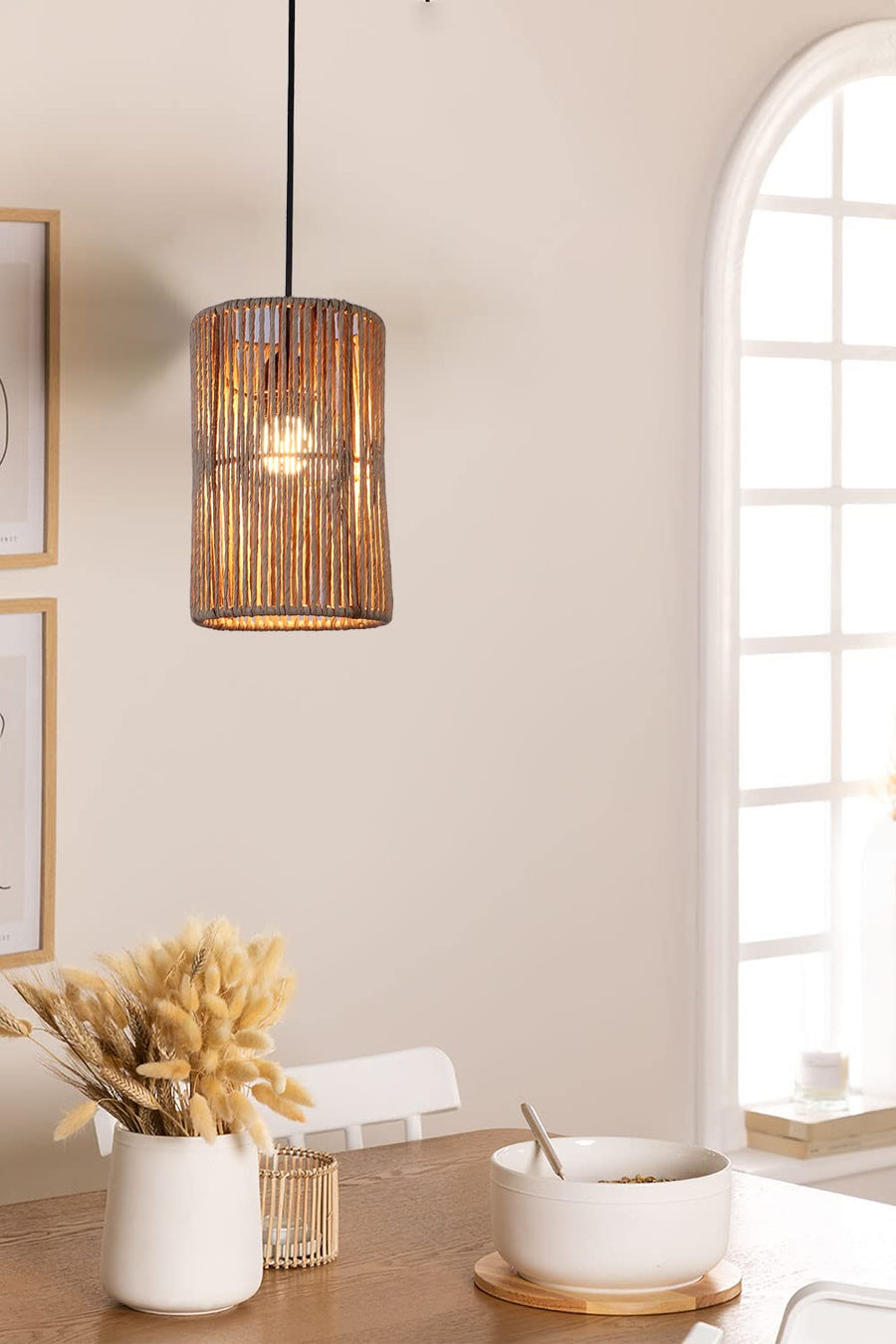 Seagrass Pendant Light for Living Room - Anissa by Akway