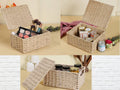 Wicker Storage Basket Set of 3 with Lids - Adira