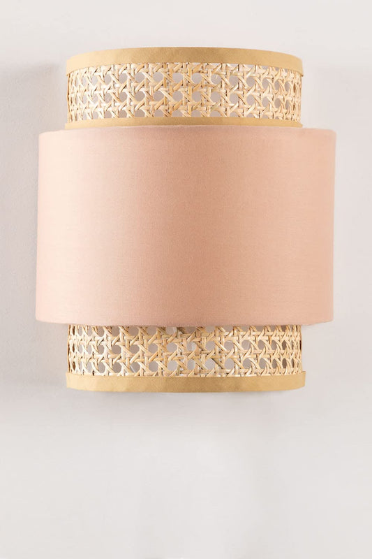 AKWAY Bamboo Wall Lamps for Living Rooms | Rattan and Cane Webbing Wall Lamps for Bedroom | Wicker Wall Lamps for Home Decoration (Bulb not Included) - Akway