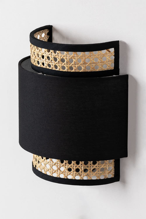 Cane Wall Lamp for Bedroom | Bamboo Wall Sconce - Aruna