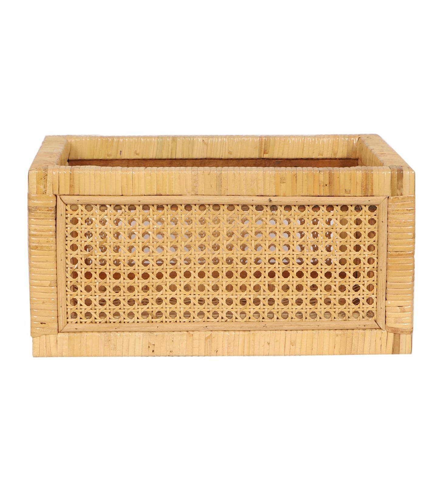 Akway Rattan cane webbing Storage basket | Wicker basket for storage organizer | Kauna Grass storage basket For Home | Kitchn Living Room - (Large, Beige)- Akway