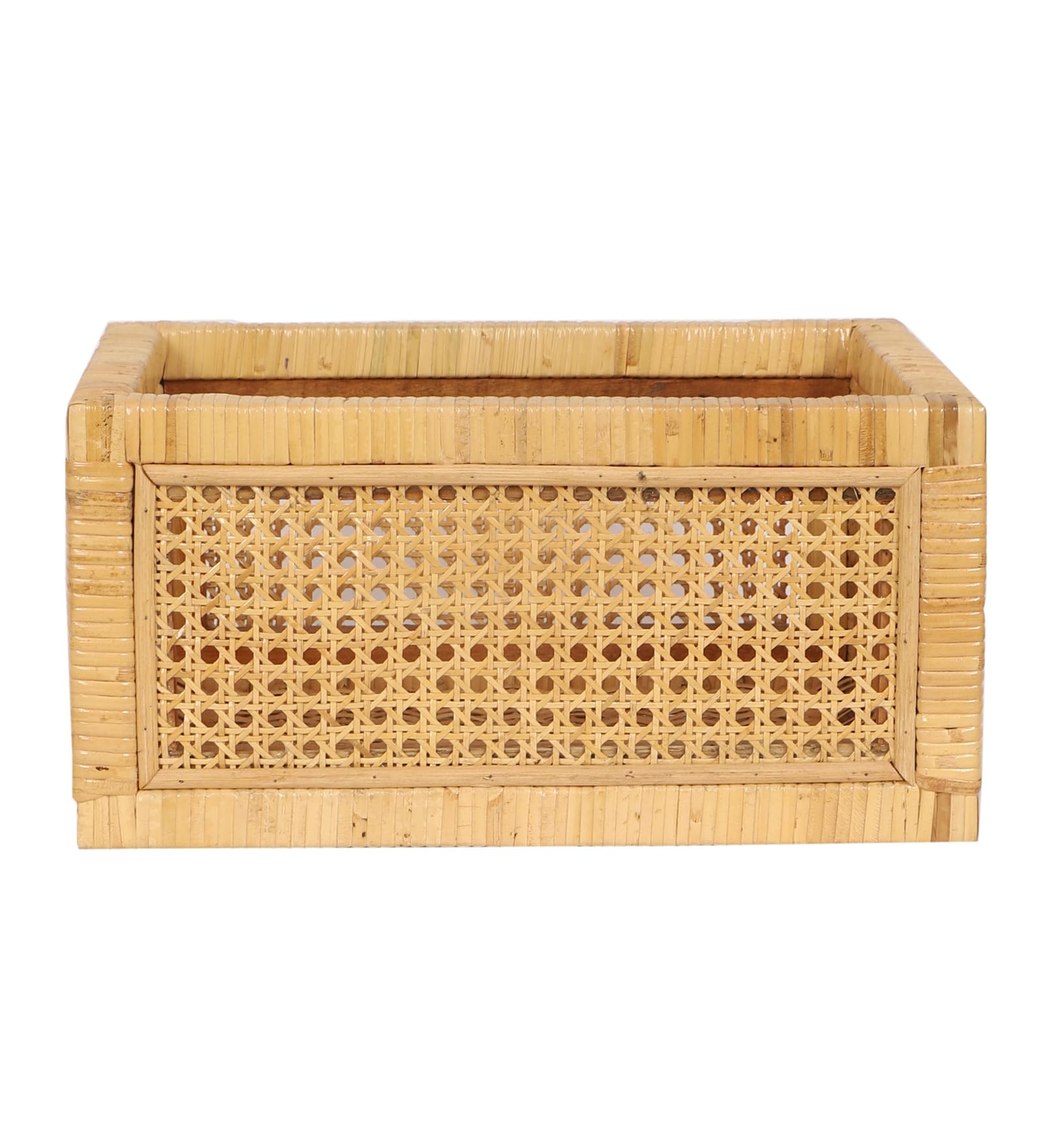 Akway Rattan cane webbing Storage basket | Wicker basket for storage organizer | Kauna Grass storage basket For Home | Kitchn Living Room - (Small, Beige)- Akway