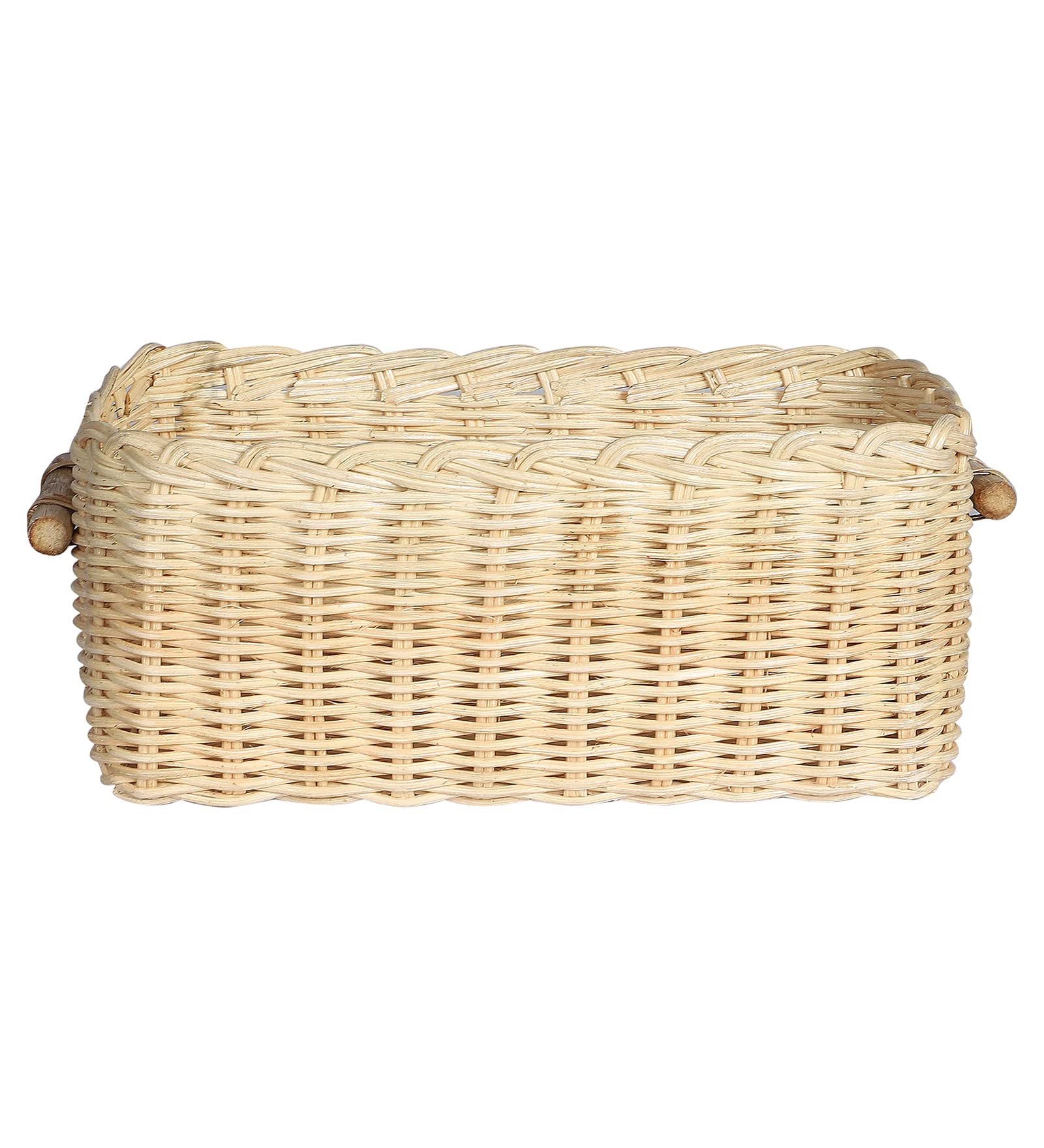 AKWAY Wicker Seagrass Water Hyacinth Kauna Grass Serving Tray Serving Tray for Home | Dining Table Decorative Trays | Serving Tray | Platter with Handles Diwali or Deepawali Gifts | 9" x 5" x 3.5" - Akway