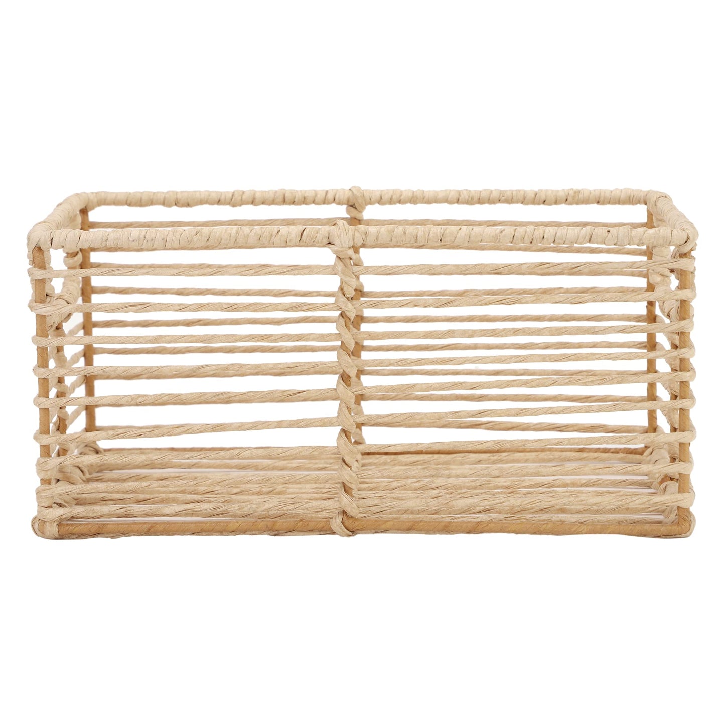 AKWAY natural wicker segrass water hyacinth kauna grass storage orgainze (12"L X 8"W X 5"H) - Akway