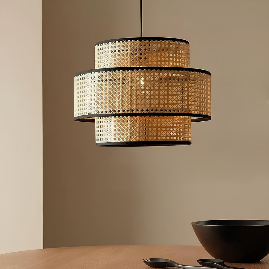 Wicker Ceiling Light for Living Room - Vanya by Akway