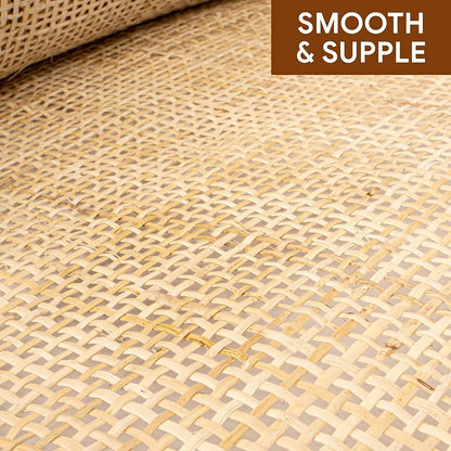 Cane webbing mesh | Rattan webbing mesh - 2 feet x 3 feet (Natural Square Shape) - Akway