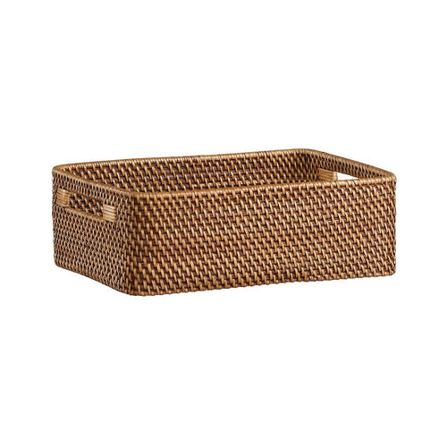 Rattan Wicker Basket for Bathroom | Handmade Storage Organizer - Anisha