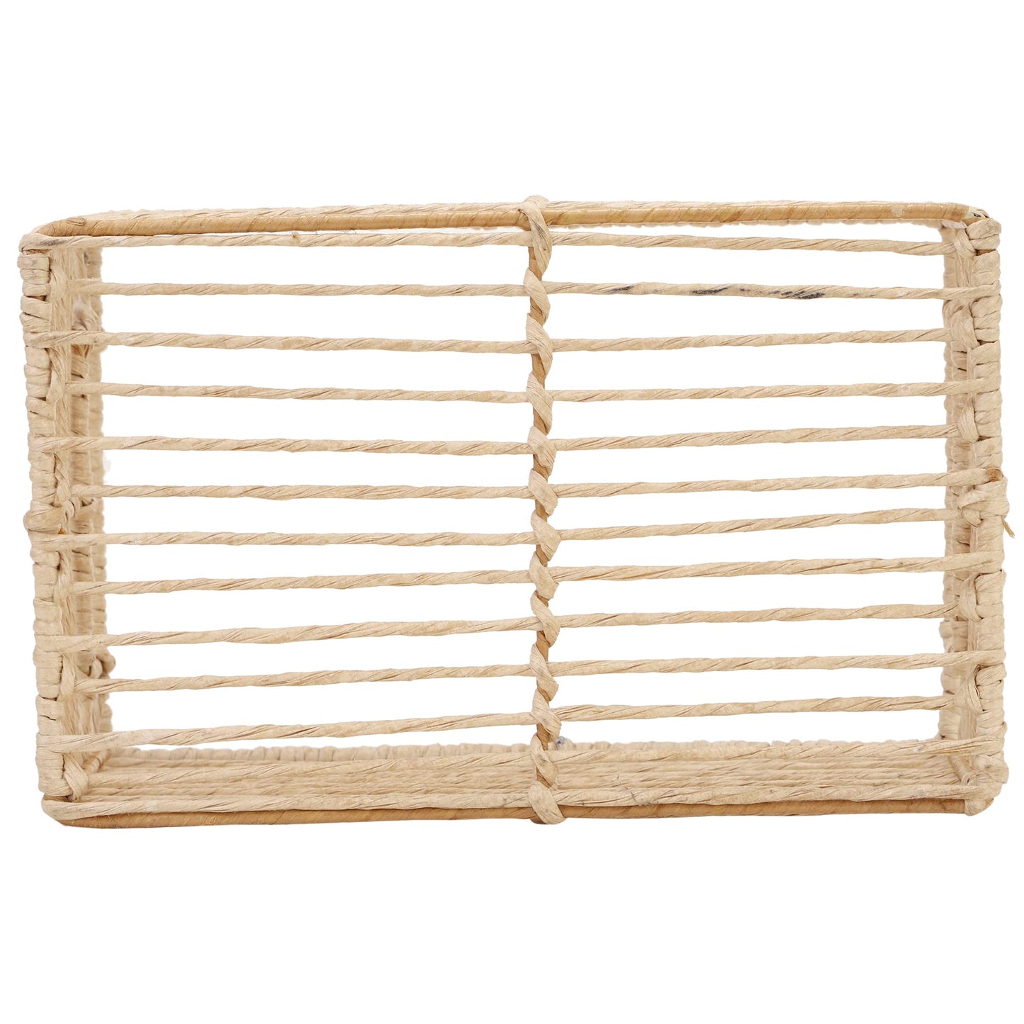 AKWAY natural wicker segrass water hyacinth kauna grass storage orgainzer (10"L X 6"W X 4"H) - Akway