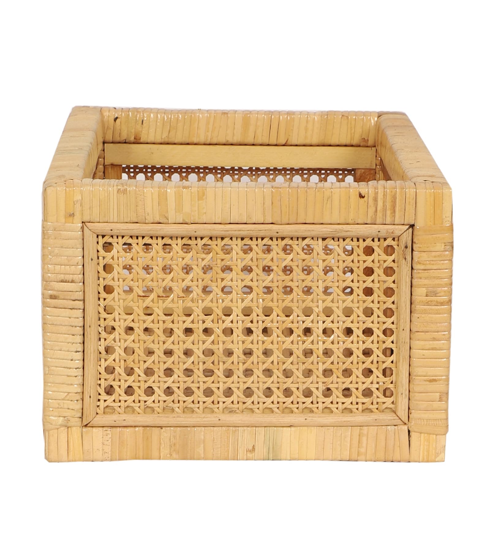 Akway Rattan cane webbing Storage basket | Wicker basket for storage organizer | Kauna Grass storage basket For Home | Kitchn Living Room - (Large, Beige)- Akway