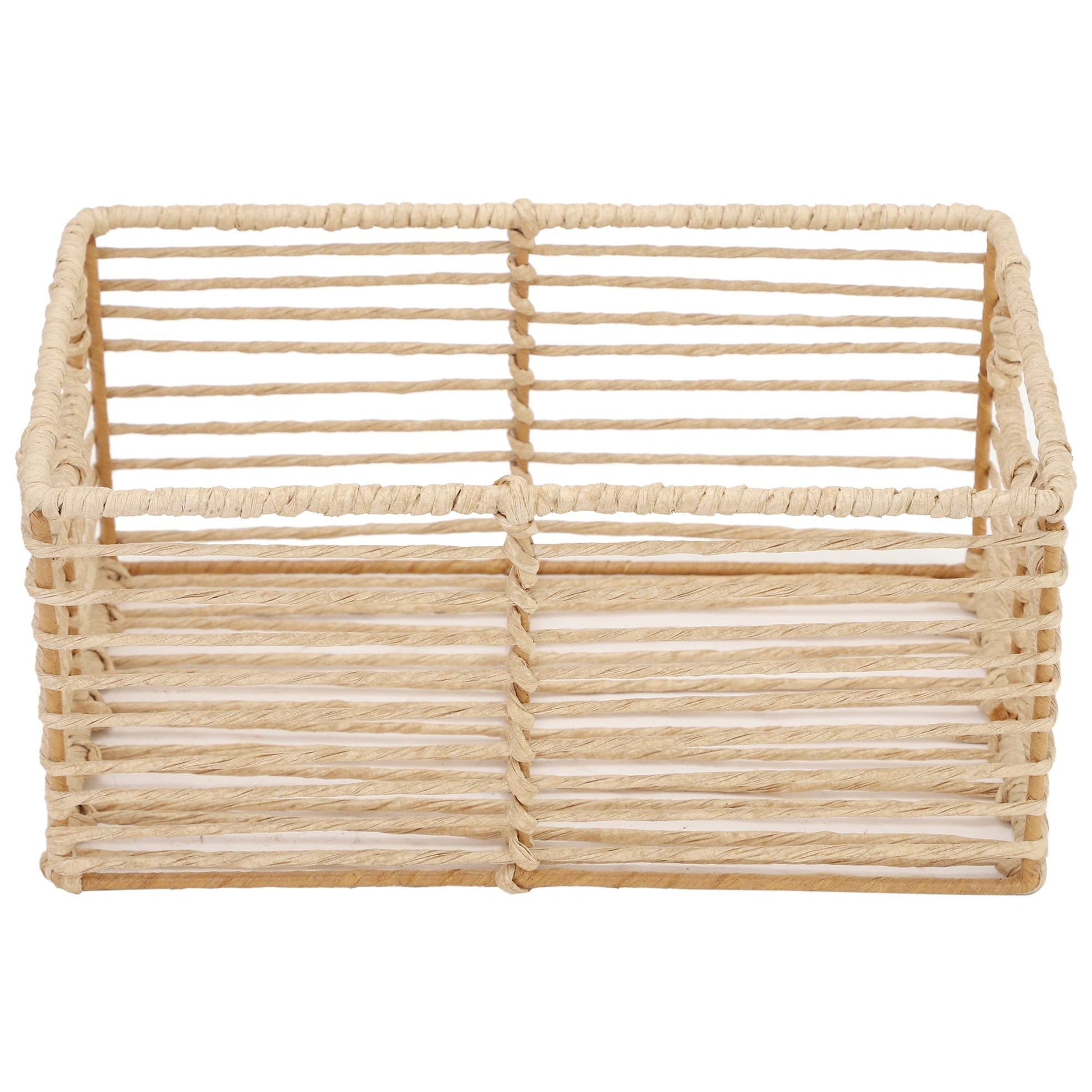 AKWAY natural wicker segrass water hyacinth kauna grass storage orgainzer (10"L X 6"W X 4"H) - Akway