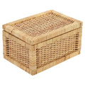 Wicker Storage Basket with Lid for Bathroom - Aadhya