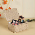 Seagrass Storage Basket with Lid 7x4.5x3 Inch for Home - Gauri