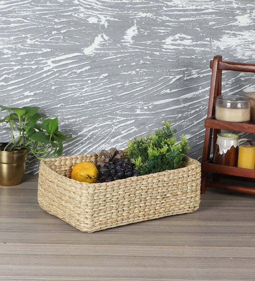 Cane Storage Basket for Wardrobe | Bamboo Gift Hamper Basket - Meera