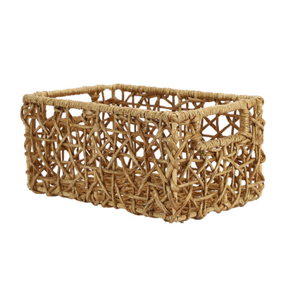 AKWAY Natural Raffia Storage Bin Basket Organizer (11 x 7 x 5) Raffia,Pack of 1 - Akway