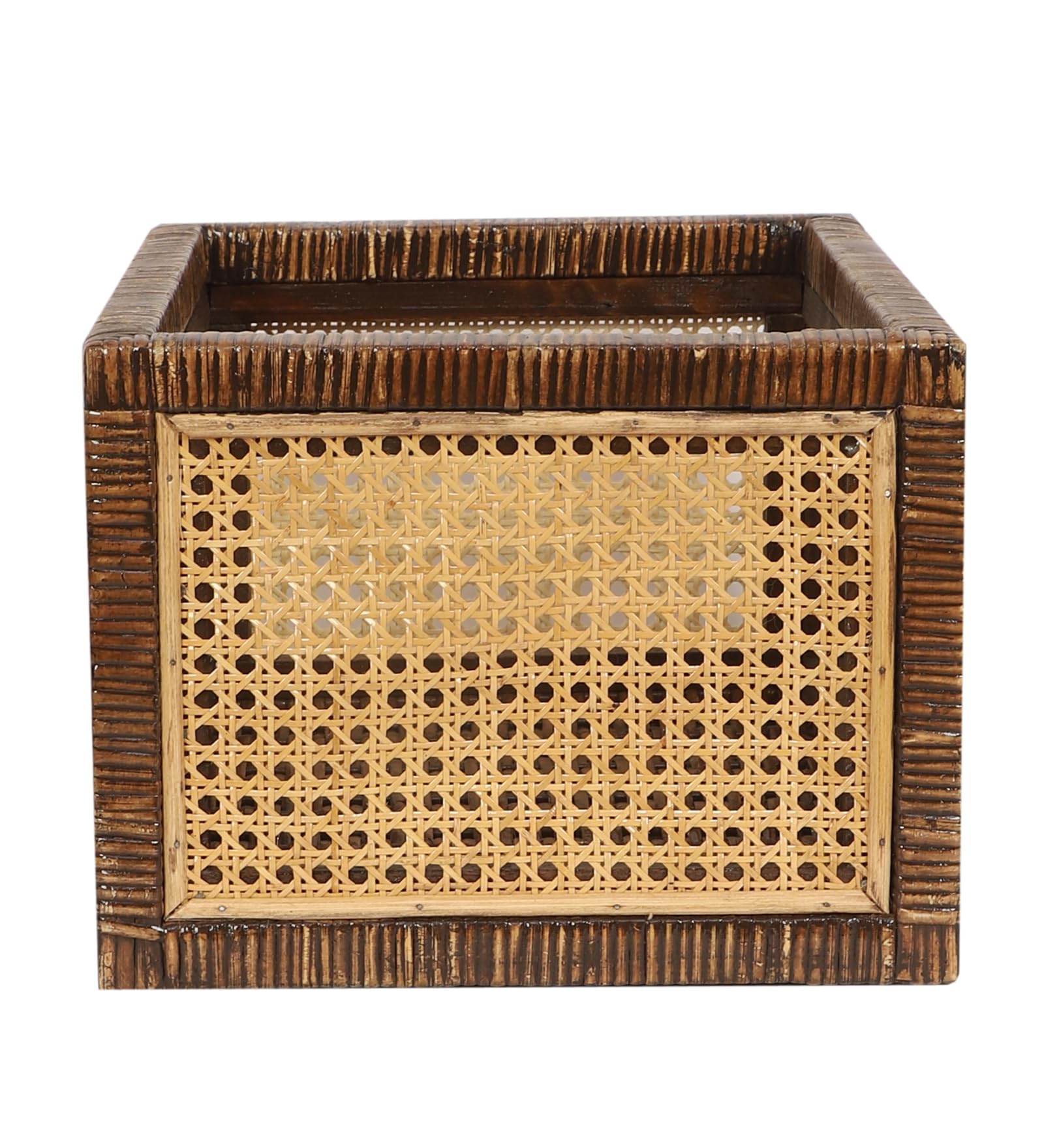 Akway Rattan cane webbing Storage basket | Wicker basket for storage organizer | Kauna Grass storage basket For Home | Kitchn Living Room - (Medium, Beige) - Akway