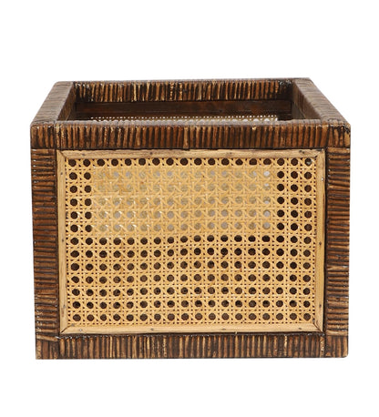 Akway Rattan cane webbing Storage basket | Wicker basket for storage organizer | Kauna Grass storage basket For Home | Kitchn Living Room - (Medium, Beige) - Akway