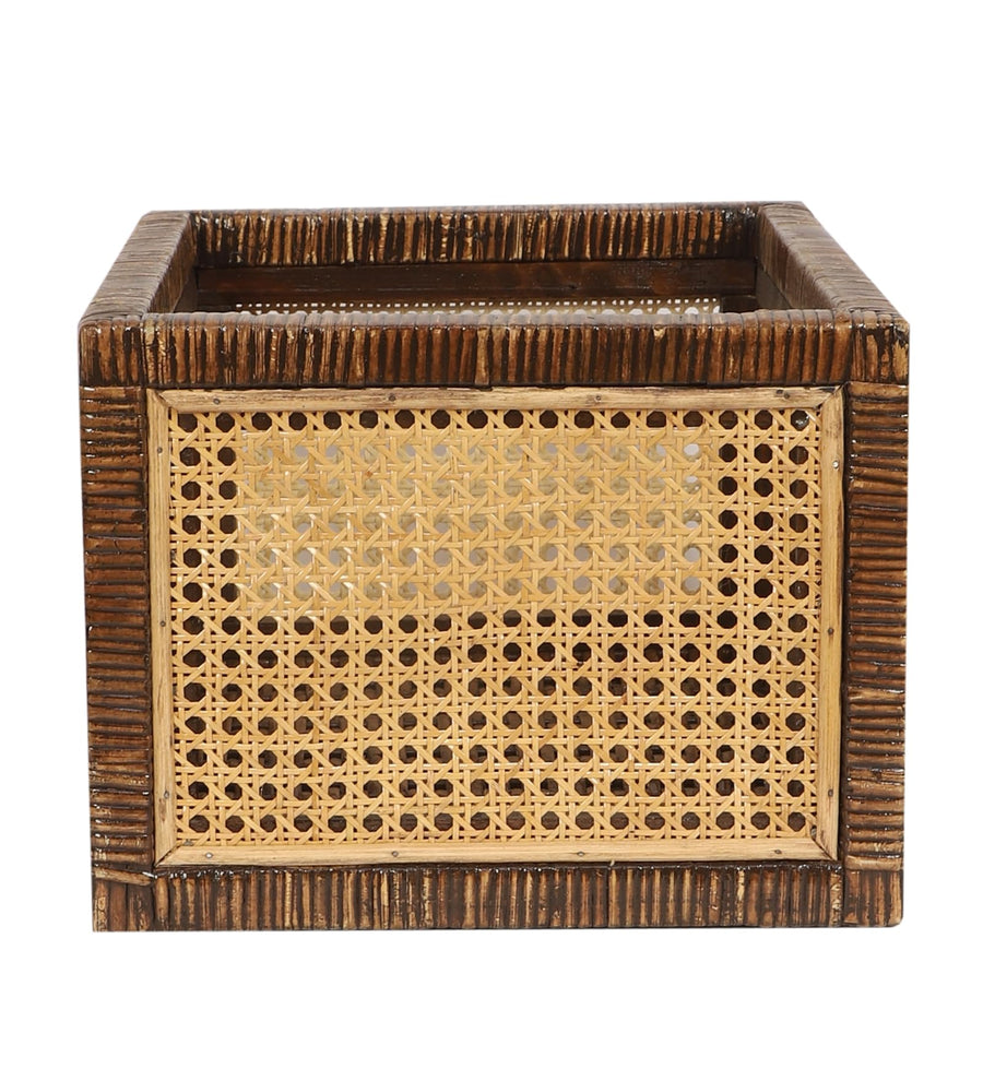 Akway Rattan cane webbing Storage basket | Wicker basket for storage organizer | Kauna Grass storage basket For Home | Kitchn Living Room - (Medium, Beige) - Akway