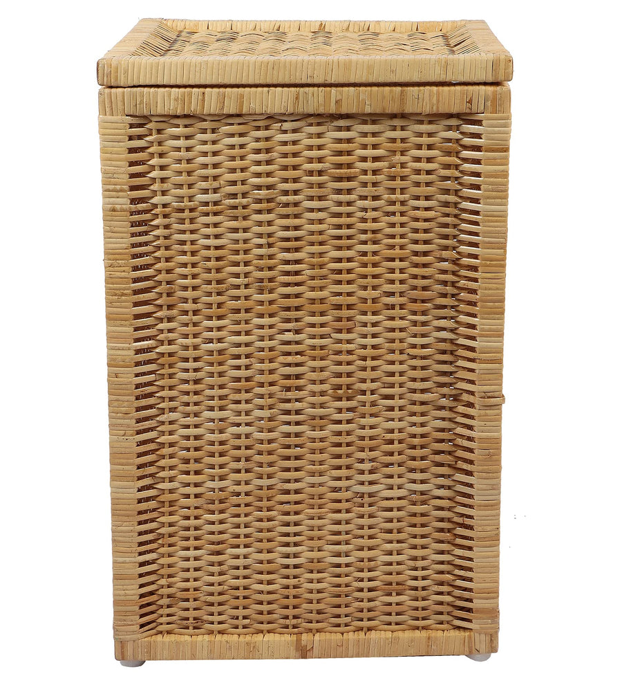 AKWAY wicker water hyacinth kauna grass bamboo cane Storage Basket with Lids | laundry hampers for bathroom wicker laundry ba