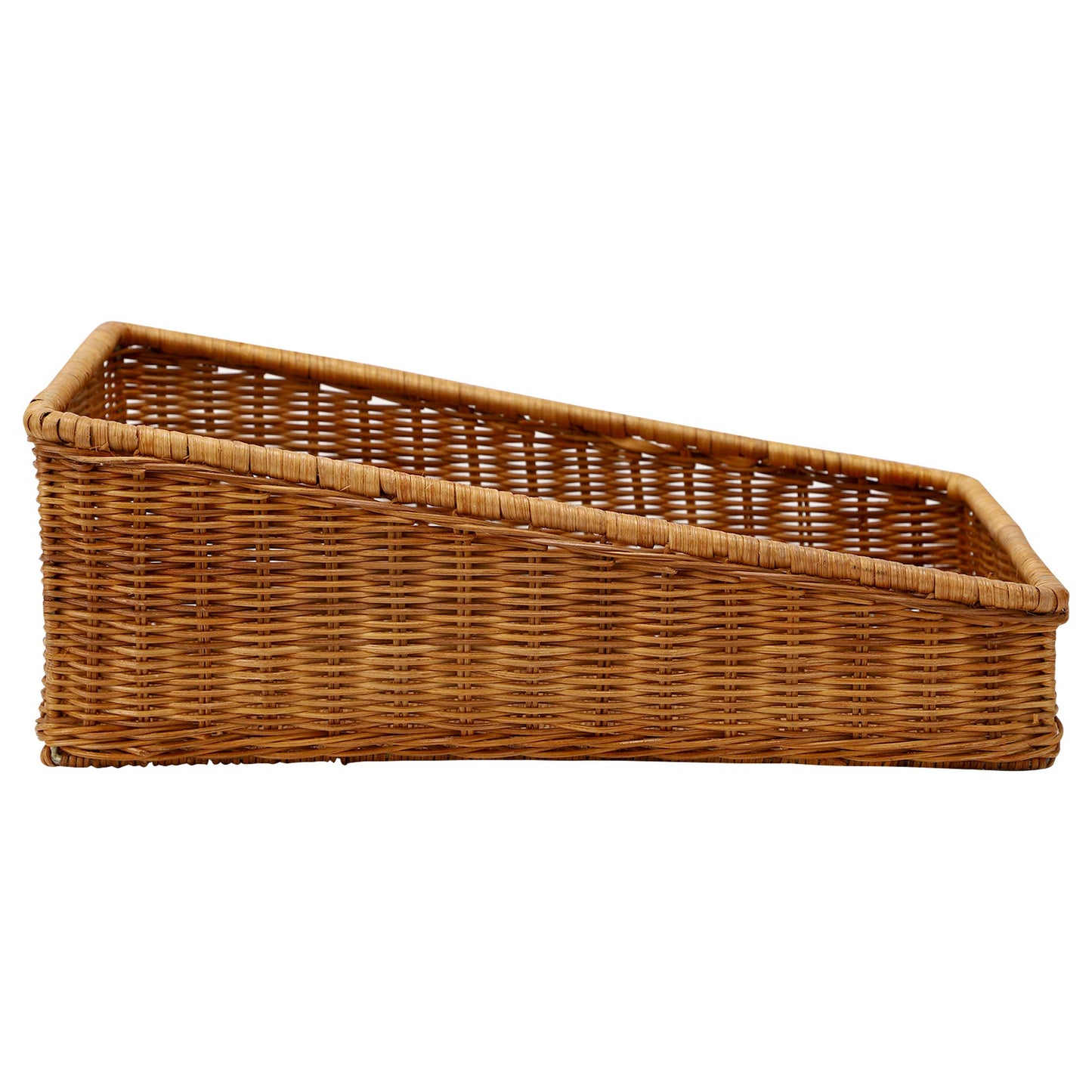 AKWAY Wicker Basket Organizer Basket suitable for Cloth, Storage Basket, Bin Organizer for Toiletry Towels Toys Bathroom Organizer Bread Basket Vegetable Basket (16" L x 12" W x 6" H, Brown) - Akway