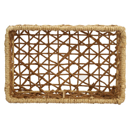 AKWAY Natural Raffia Storage Bin Basket Organizer (11 x 7 x 5) Raffia,Pack of 1 - Akway